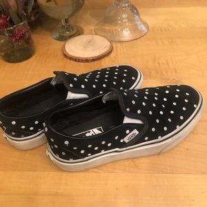Vans velour with polka dot women’s size 5.5